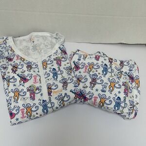 Roller Rabbit NWT Rare Nashville Monkey Long Sleeved Pajama Sz Large Dolly Elvis